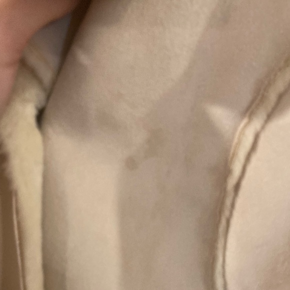 Dennis by Dennis Basso 1X light tan coat with faux fur inside faux suede 1X - Picture 4 of 15